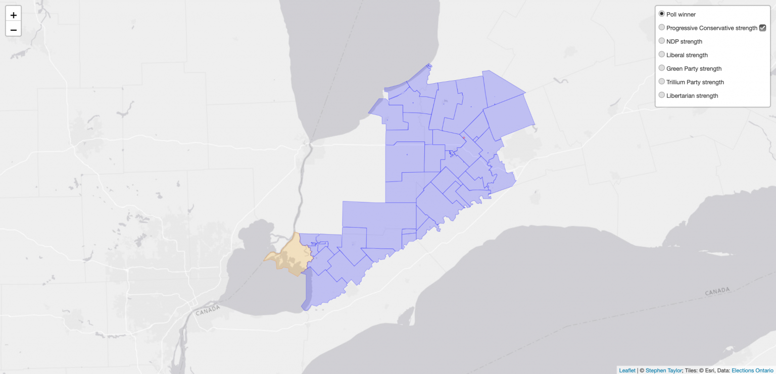 Mapping the results of the 2018 Ontario provincial election - Stephen ...